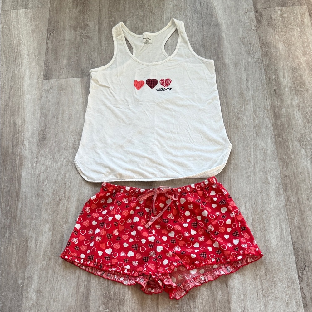 Jasmine & Ginger women’s red, white&black women’s valentine pajama set